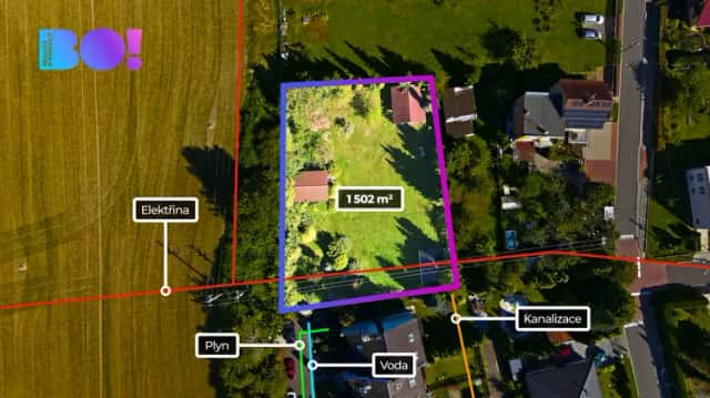 Prodej stavebního pozemku 1502 m2, ul. Josefa Seiferta, Polanka nad Odrou, Ostrava, okres Ostrava-město