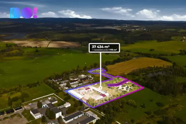 Výrobní areál Strážovice u Pačejova | 37 434 m2 pozemků | 4 031 m2 hal, Pačejov, okres Klatovy
