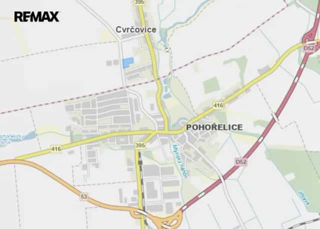 Pozemek pro výstavbu rodinných domů, Cvrčovice, okres Brno-venkov