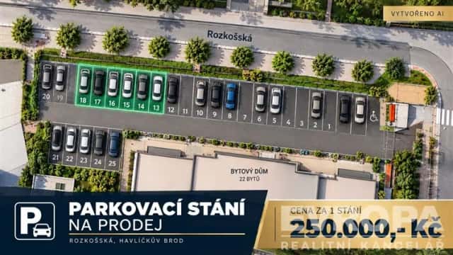 Prodej parkovacího stání 13 m2, Havlíčkova ulice, Havlíčkův Brod, Havlíčkův Brod
