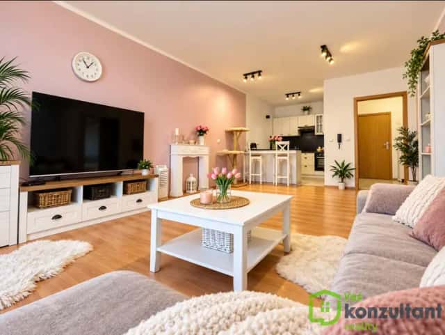 Prodej nadstandardního bytu 2+kk, 72 m2 s výhledem na řeku, Krnov – Říční okruh, Říční okruh 2392/26, Krnov, okres Bruntál