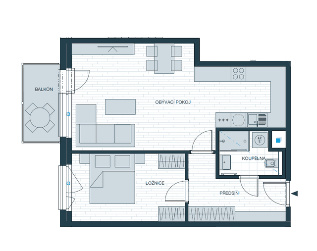 Pronájem bytu 2+kk 58 m², Kladno