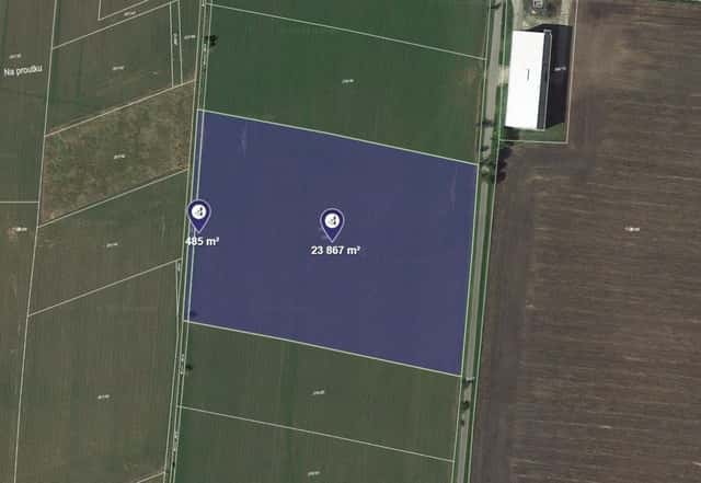 Prodej pozemku, Dobrovice – Sýčina, okres Mladá Boleslav