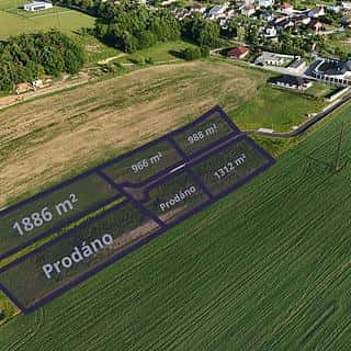 Prodej stavební parcely 1312 m² Hůry, Lišovská, Hůry, okres České Budějovice