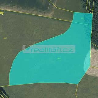 Prodej zemědělské půdy 9532 m² Příkosice, Příkosice, okres Rokycany