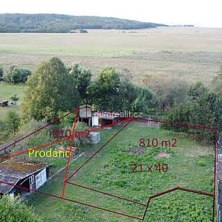 Prodej stavební parcely 810 m² Vroutek, Nádražní, Vroutek, okres Louny