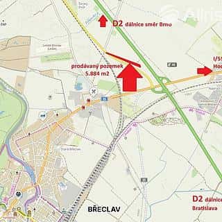 Prodej zemědělské půdy 5884 m² Břeclav, Břeclav