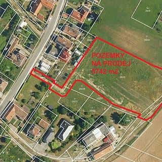 Prodej stavební parcely 5742 m² Ostřetín, Ostřetín, okres Pardubice