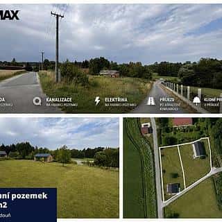 Prodej stavební parcely 2605 m² Horní Radouň, Horní Radouň, okres Jindřichův Hradec