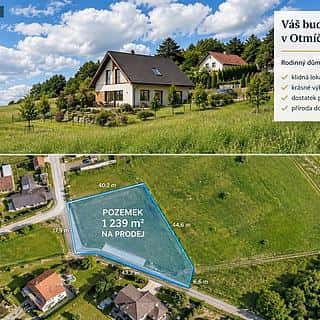 Prodej stavební parcely 1239 m² Otmíče, Otmíče, okres Beroun