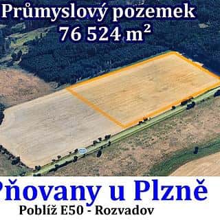 Prodej komerčního pozemku 76524 m² Pňovany, Pňovany, okres Plzeň-město