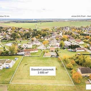 Prodej stavební parcely 3695 m² Nekmíř, Nekmíř, okres Plzeň-město