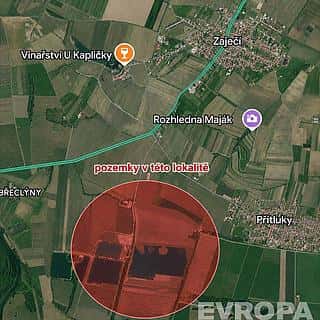 Prodej zemědělské půdy 91781 m² Zaječí, Zaječí, okres Břeclav