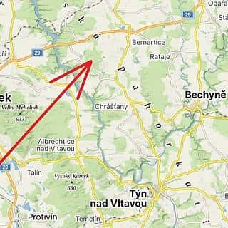 Prodej stavební parcely 654 m² Olešná, Olešná, okres Písek