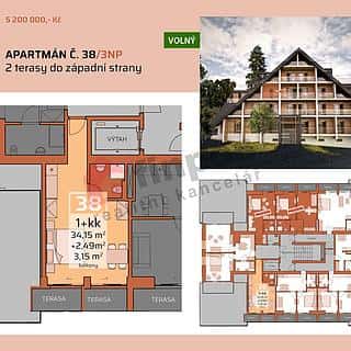 Prodej bytu 1+kk, garsoniery 34 m² Benecko, Benecko, okres Semily