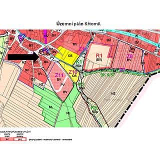 Prodej stavební parcely 455 m² Křtomil, Křtomil, okres Přerov