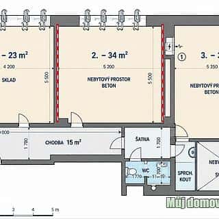 Pronájem kanceláře 90 m² Praha, Čihákova, Praha
