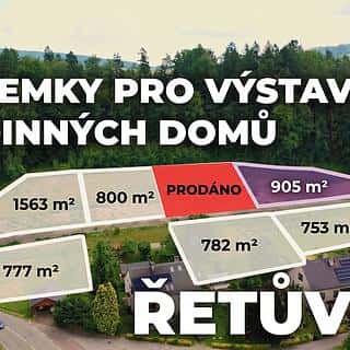 Prodej stavební parcely 905 m² Řetůvka, Řetůvka, okres Ústí nad Orlicí
