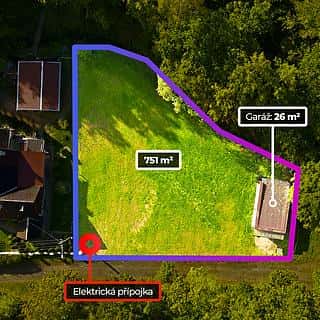 Prodej stavební parcely 751 m² Budišovice, Budišovice, okres Opava