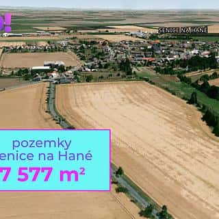 Prodej zemědělské půdy 7577 m² Senice na Hané, Senice na Hané, okres Olomouc