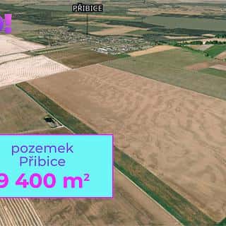 Prodej zemědělské půdy 9400 m² Přibice, Přibice, okres Brno-venkov