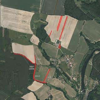 Prodej zemědělské půdy 10556 m² Dobronice u Bechyně, Dobronice u Bechyně, okres Tábor