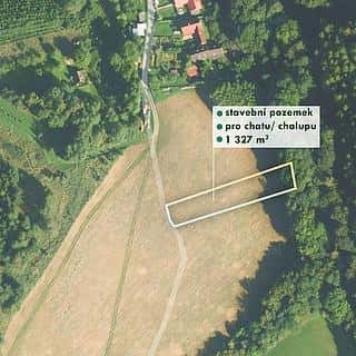 Prodej stavební parcely 1327 m² Městečko Trnávka, Městečko Trnávka, okres Svitavy