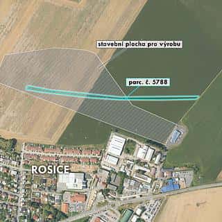 Prodej komerčního pozemku 4881 m² Rosice, Rosice, okres Brno-venkov