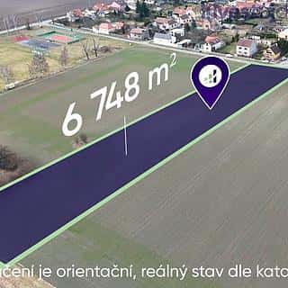 Prodej stavební parcely 6748 m² Kamenné Zboží, Kamenné Zboží, okres Nymburk