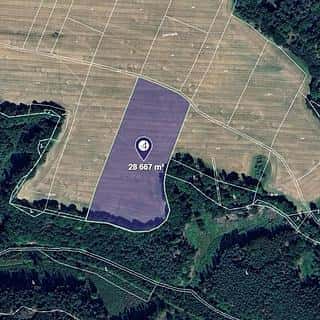 Prodej zemědělské půdy 28667 m² Dobřeň, Dobřeň, okres Mělník