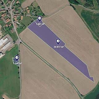 Prodej zemědělské půdy 192872 m² Kovářov, Kovářov, okres Písek
