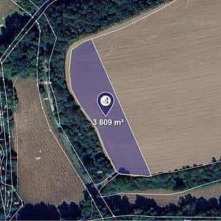 Prodej zemědělské půdy 2539 m² Lomy, Lomy, okres Třebíč