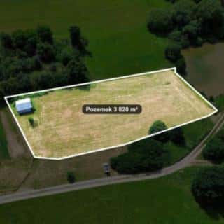 Prodej stavební parcely 3820 m² Chocenice, Chocenice, okres Plzeň-město