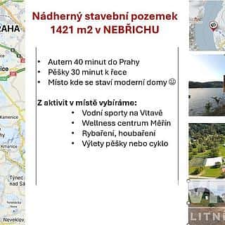 Prodej stavební parcely 1421 m² Neveklov, Neveklov, okres Benešov