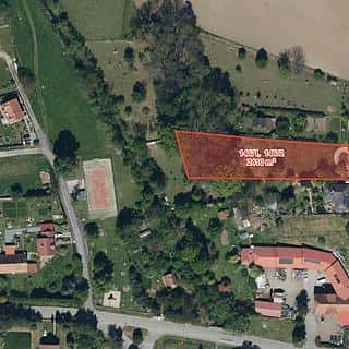 Prodej stavební parcely 2410 m² Barchov, Barchov, okres Pardubice