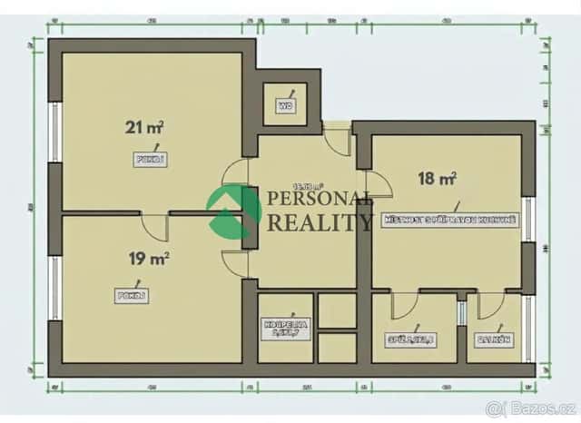 Prostorný byt 3+kk, 79 m², lodžie, sklep 18 m², ev.č. 03155, okres Rakovník