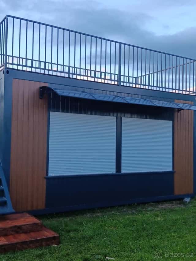 XXL Gastro modul / Stánek 7x3m s terasou – EXTRA VYSOKÝ, ROZ, okres České Budějovice