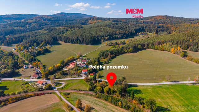Prodej pozemku, 1647 m², Zlatá Koruna - Plešovice, okres Český Krumlov