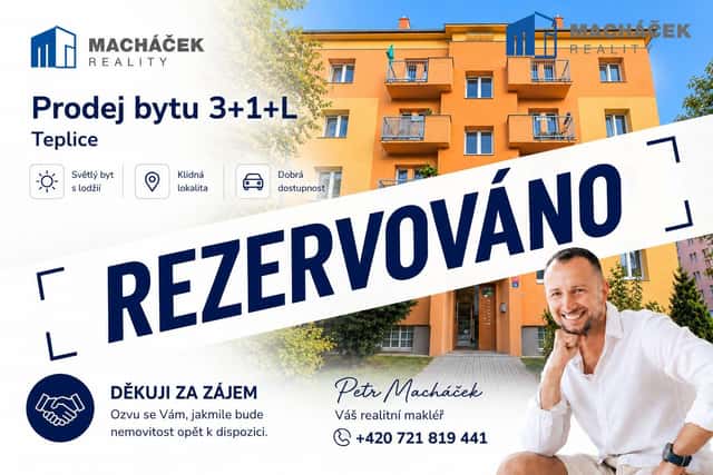Prodej bytu 3+1+2xL, 77 m2, Teplice, ul. Svojsíkova 2316., Svojsíkova, Teplice
